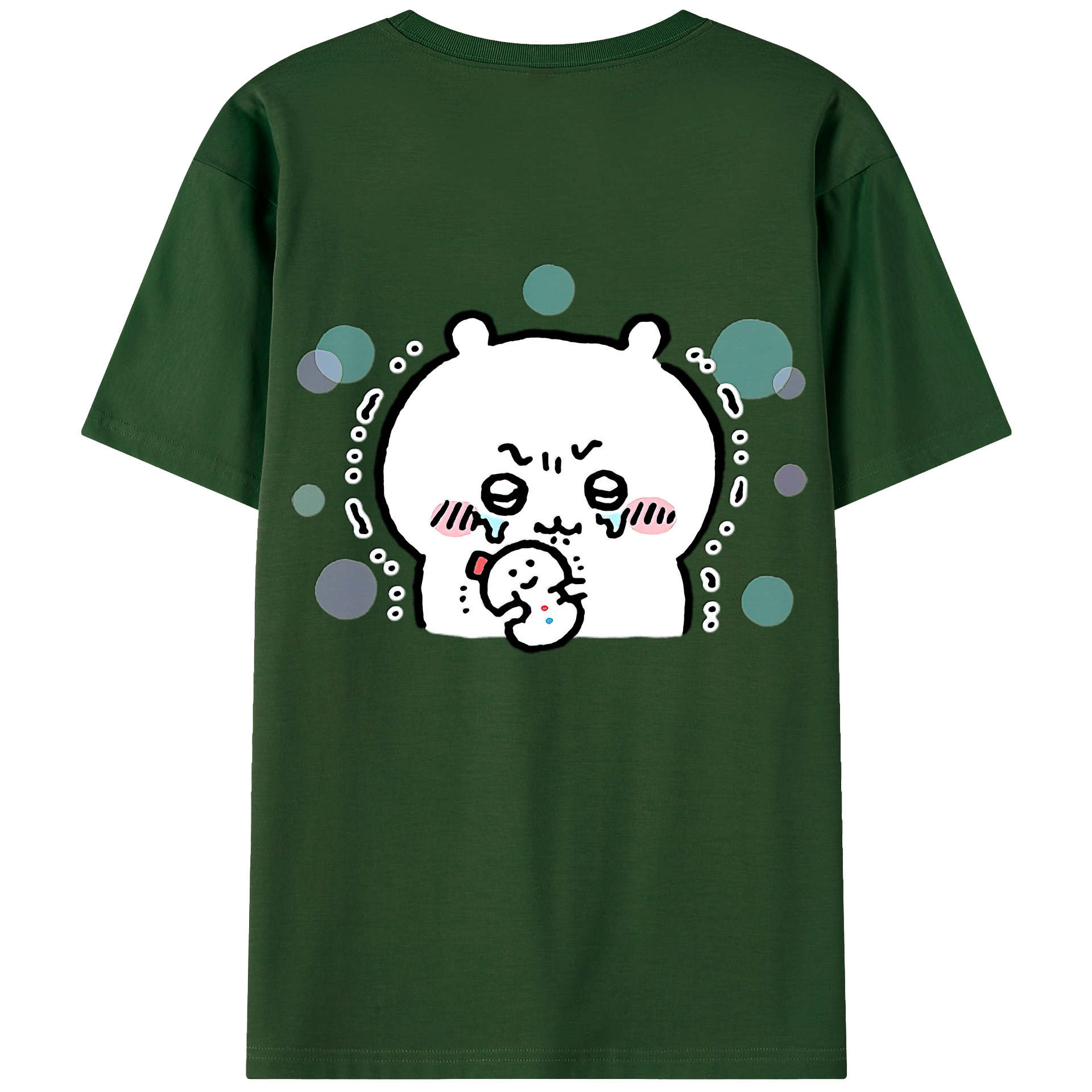 （画像用） ちいかわ ちいかわ Chii-kawa chiikawa 綿100％半袖Tシャツ（背面プリント）